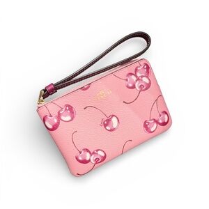 Coach Pink Cherry Print Wristlet